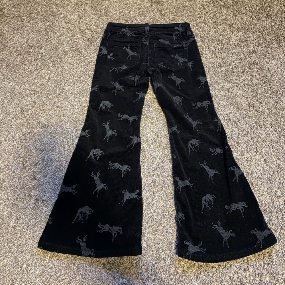 ROCK & ROLL DENIM GIRLS' RODEO PRINT CORDUROY BOOTCUT JEANS - Picture 10 of 10